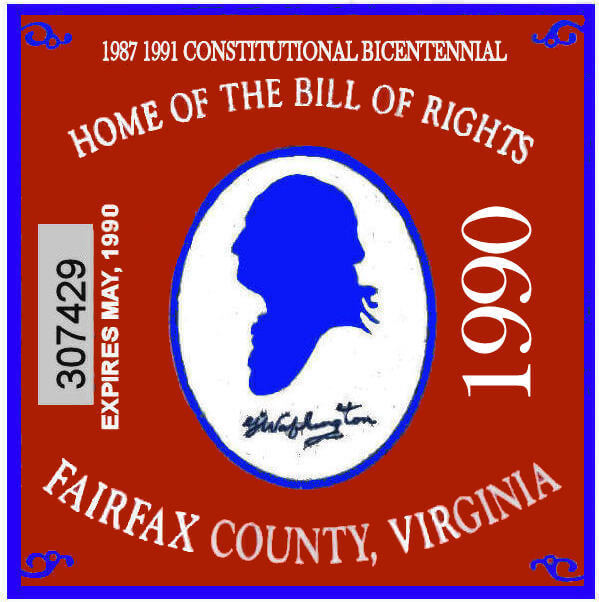 (image for) 1990 VA fairfax Centennial sticker